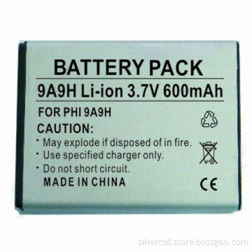 Li-ion Battery Packs for Philips 9A9H with 600mAh Capacity